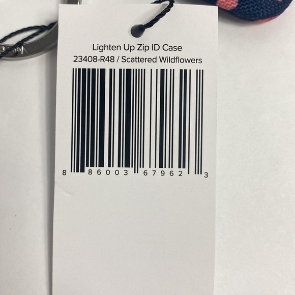 Vera Bradley Lighten Up zip ID case holder Scattered Wildflowers NWT - Picture 5 of 5